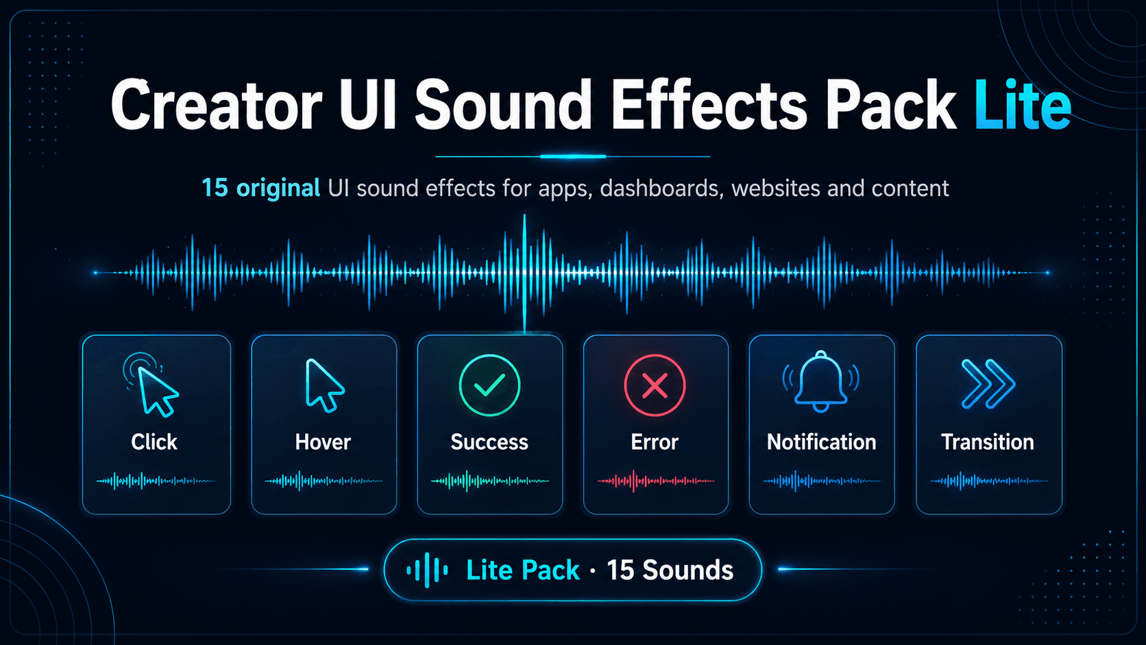 Creator & UI Sound Effects Pack Lite - Overview