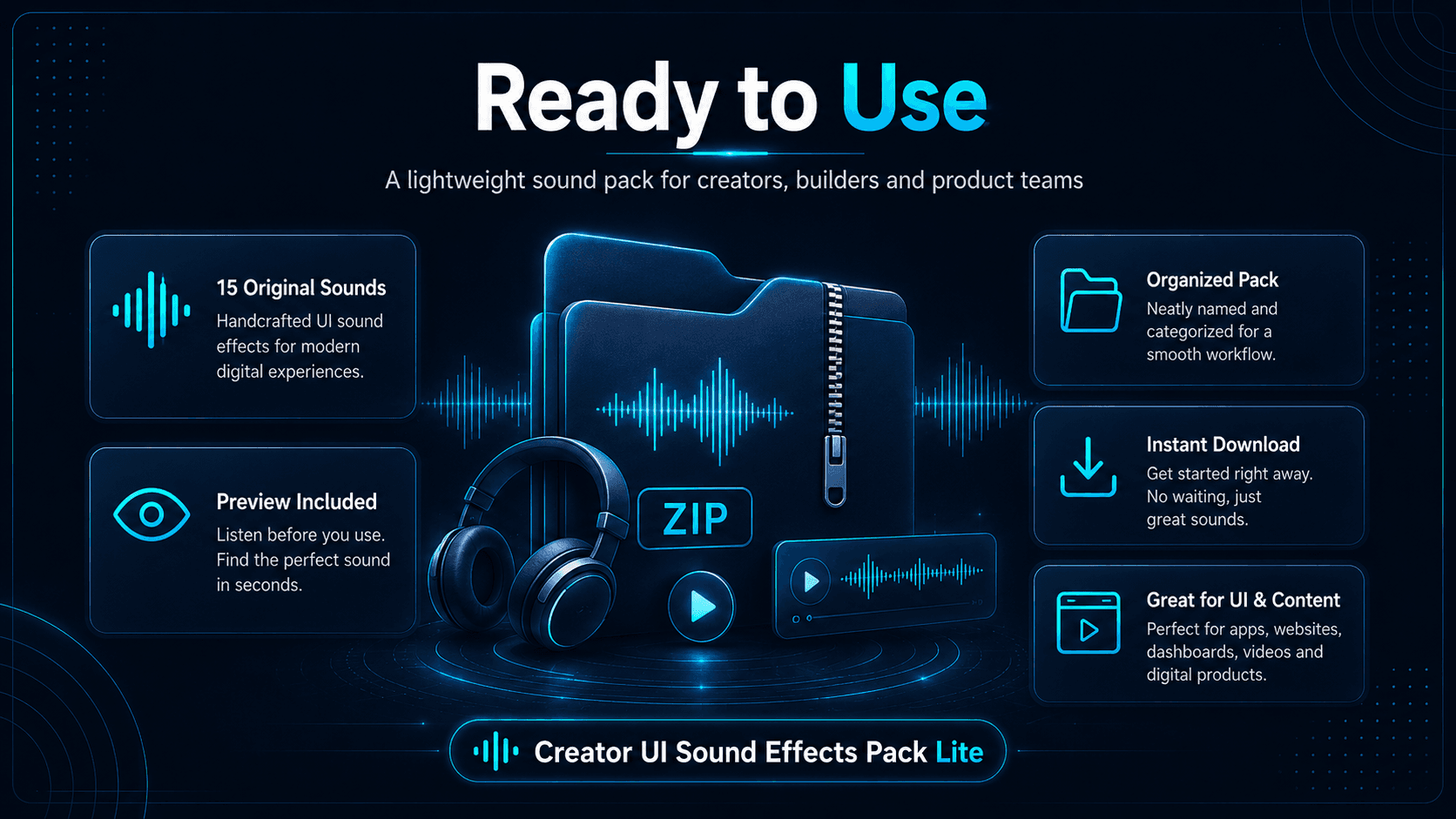 Creator & UI Sound Effects Pack Lite - Ready to Use