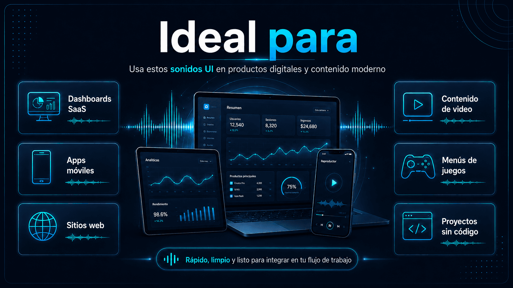 Creator & UI Sound Effects Pack Lite - Ideal para