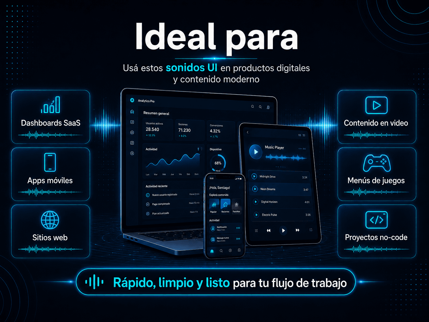 Creator & UI Sound Effects Pack Pro - Ideal para