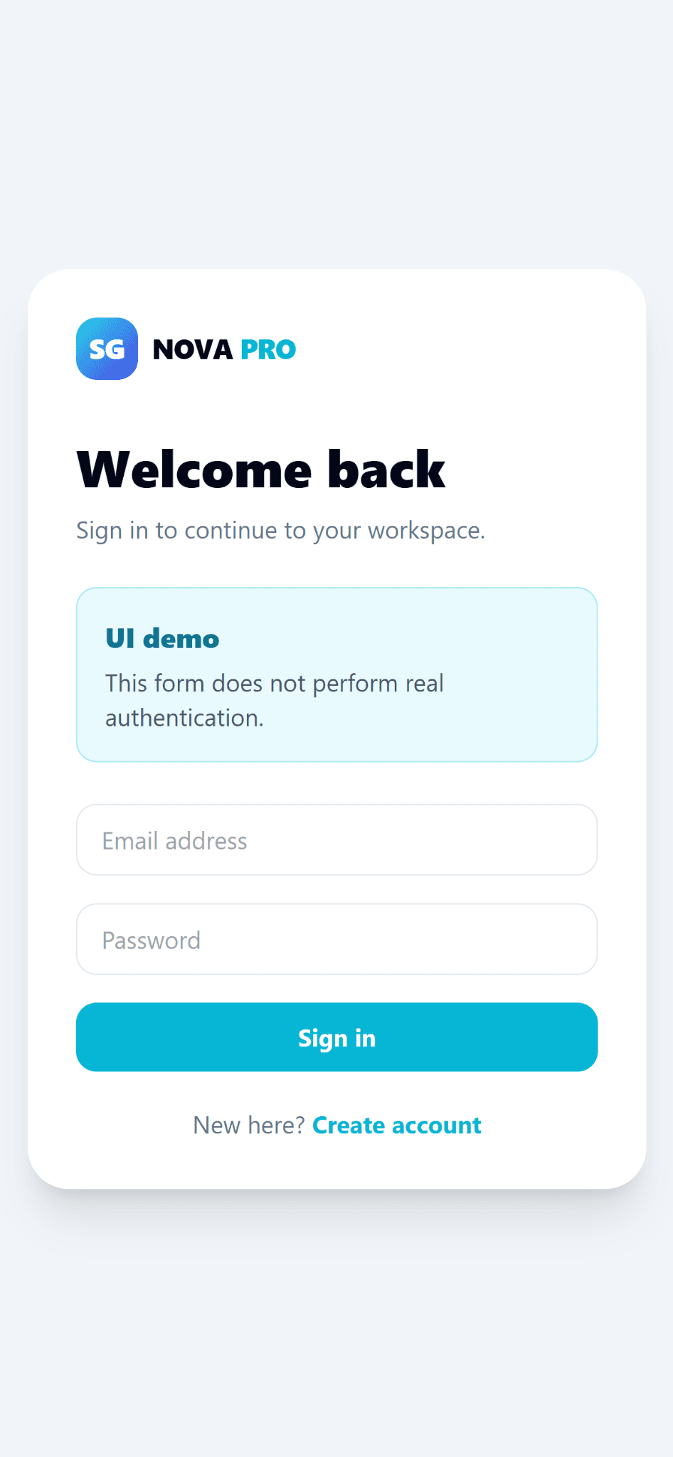 Modern SaaS Dashboard UI Kit Pro - Login Mobile